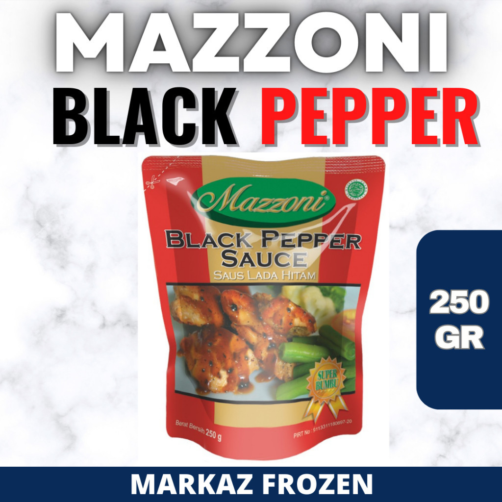 

MAZZONI SAUS BLACKPEPPER 250GR (24/Q)