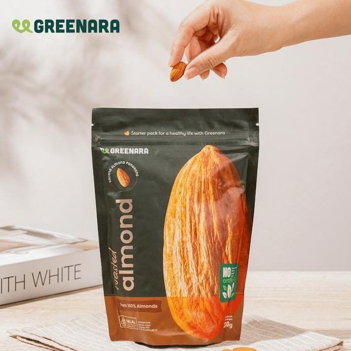

Greenara Roasted Almond 210gr / Kacang Almond Panggang