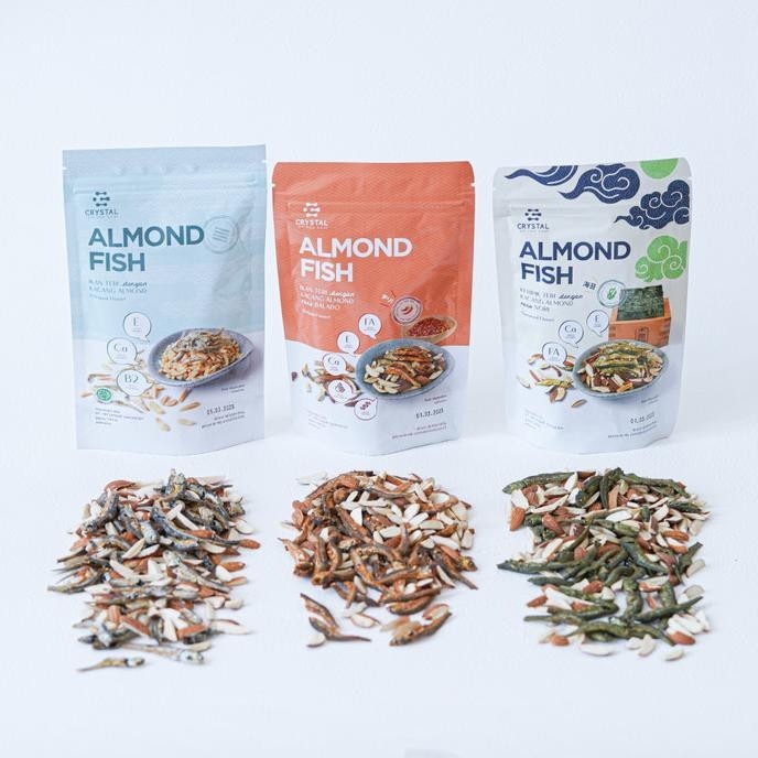 

Set of 3 Pouch Almond Fish Snack (Original, Seaweed, Balado)