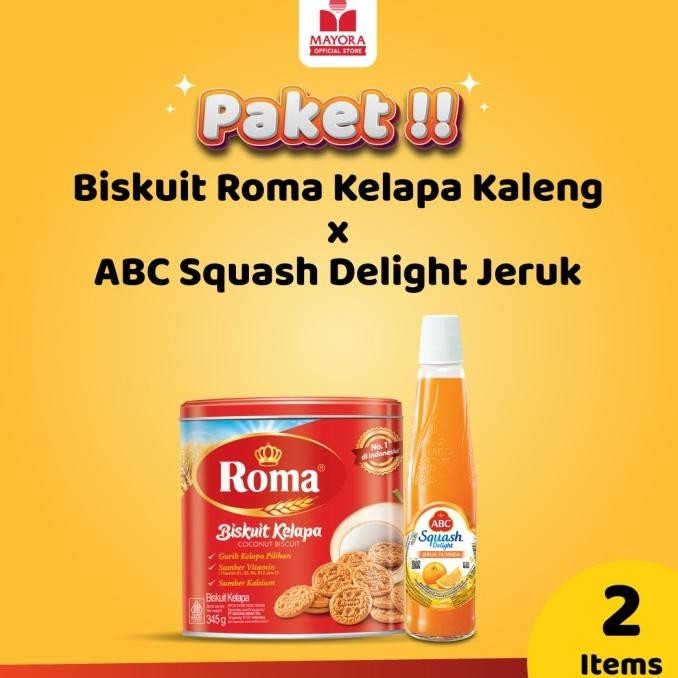 

Parcel Biskuit Roma Kelapa Kaleng X ABC Squash Delight Jeruk