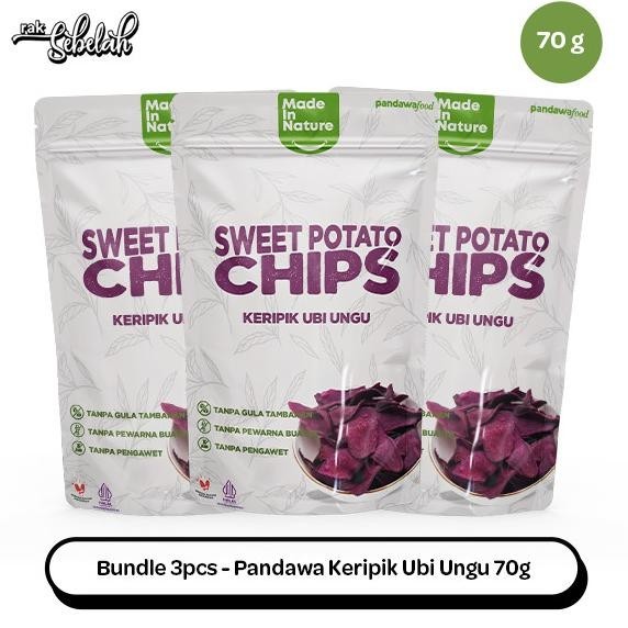 

Bundle 3pcs Pandawa Keripik Ubi Ungu 70g Purple Ube Sweet Potato Chips