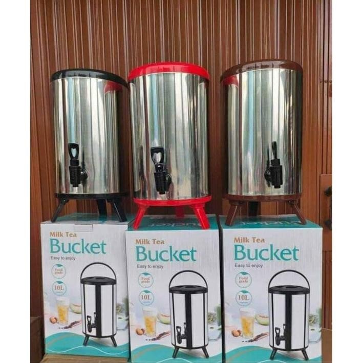 Milktea bucket dispenser stainless steel air panas