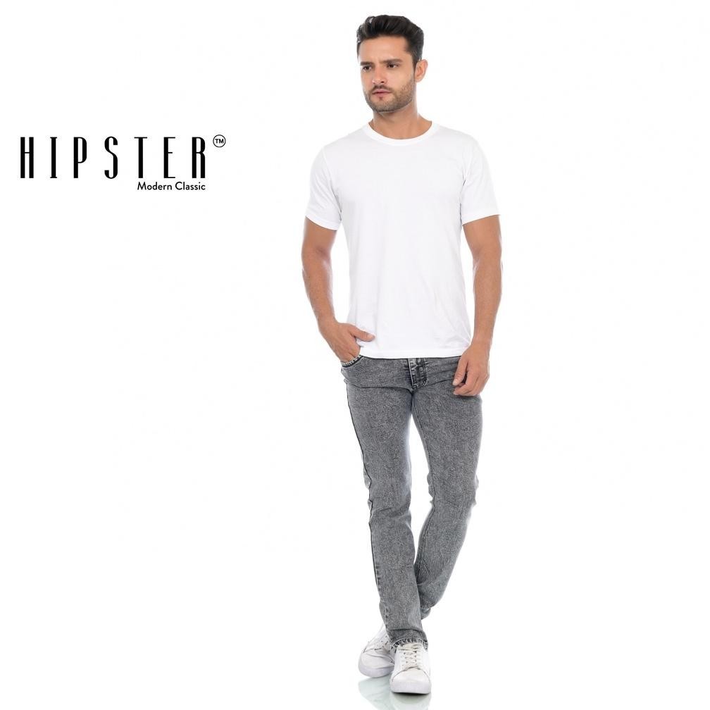 Celana Panjang Tactical Pria Hipster Celana Jeans Warna Sandwash Black