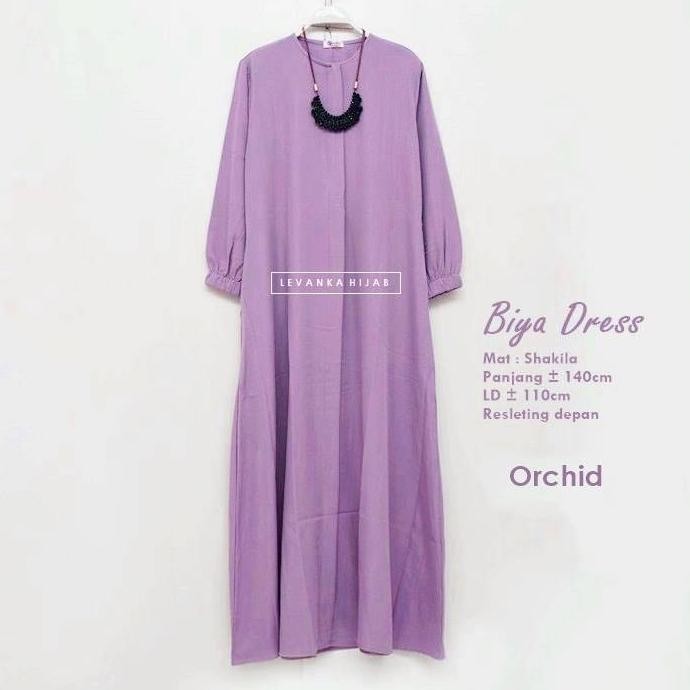 Gamis Terbaru Biya Dress Bahan Shakila ukuran Allsize fit to XL