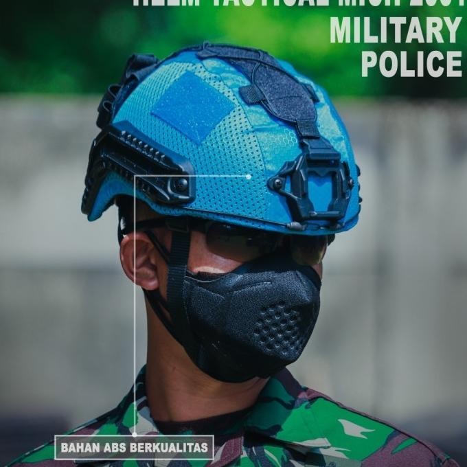 Helm Tactical Airsofgun Biru Un Lebanon Mich 2001 Plus Cover