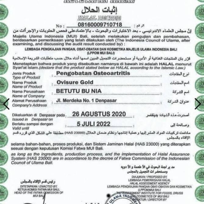 

Ovisure gold Susu impor memulihkan kerusakan tulang H24M