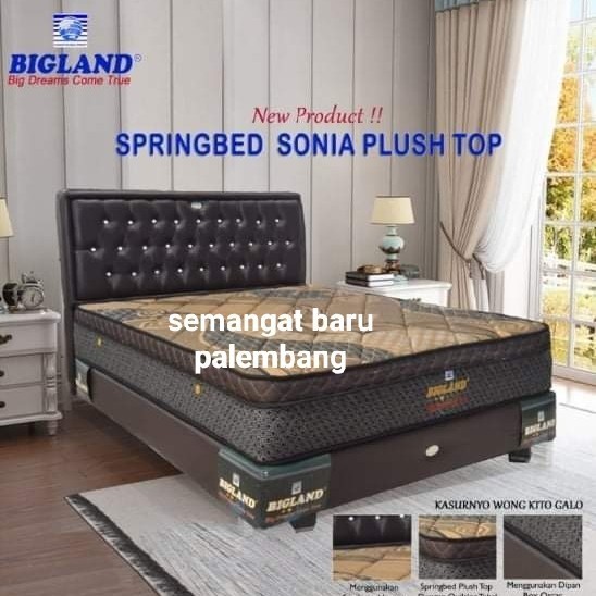 /////] springbed bigland Sonia plushtop matras kasur spring bed murah plush