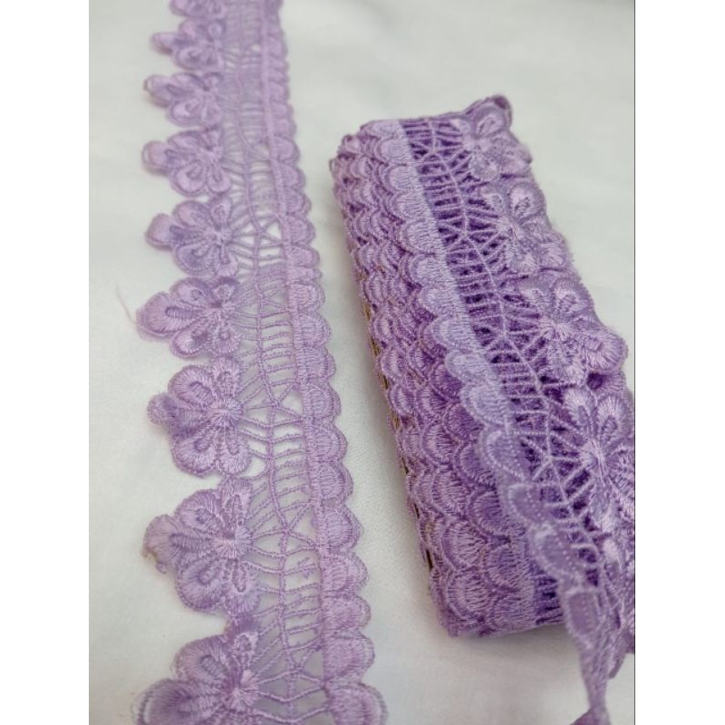 Renda bordir/renda bunga pinggir/Lis pinggir