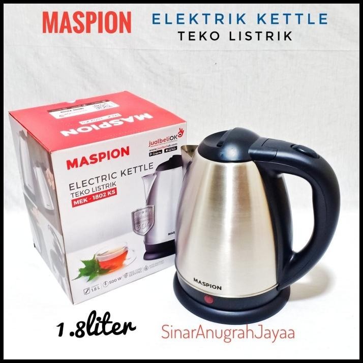 MASPION TEKO LISTRIK 1,8 LITER MEK1802KS/KETTLE MASPION 1,8L MEK1802