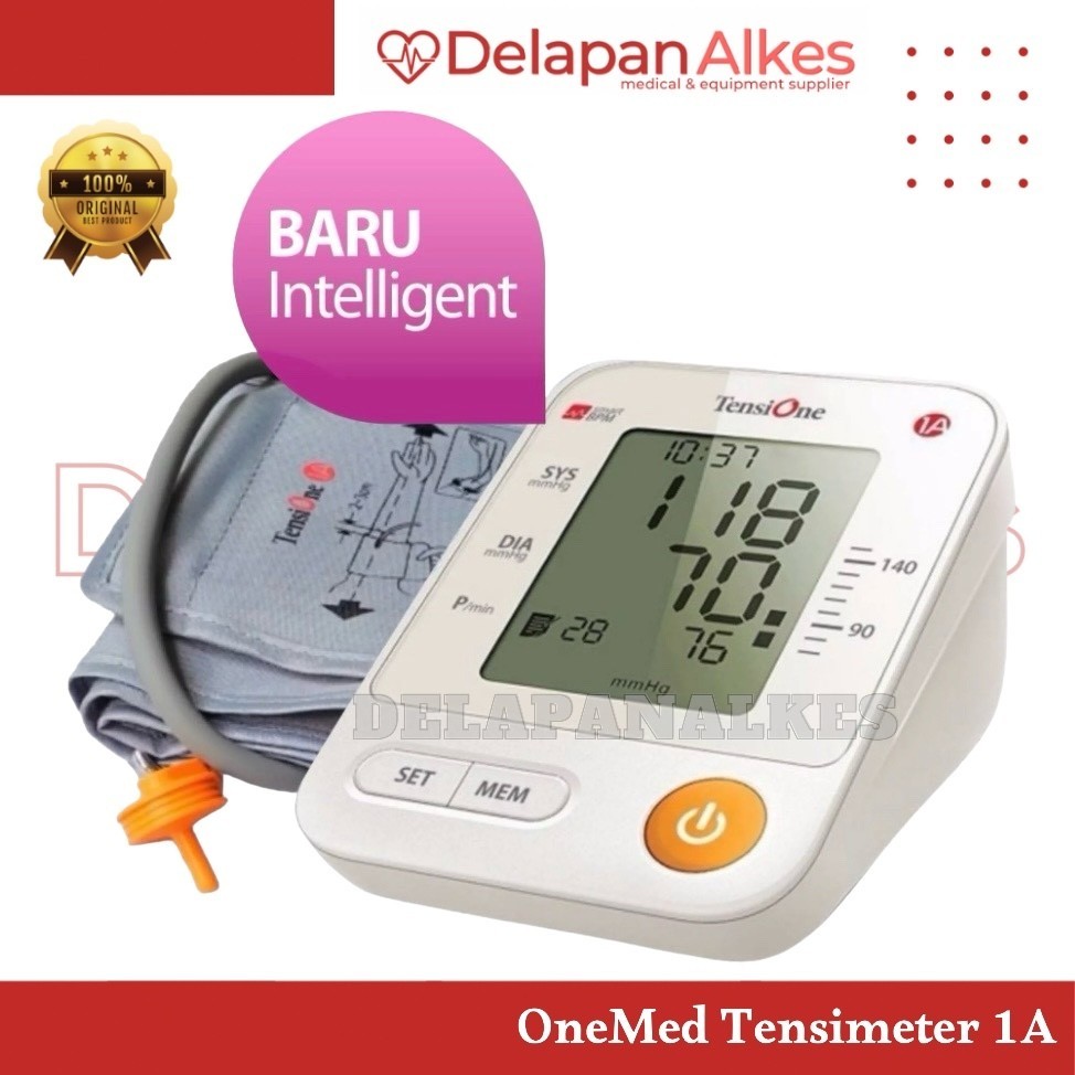 Onemed Tensimeter Digital Tensione 1A + Adaptor Tensi Alat Ukur Tekanan Darah