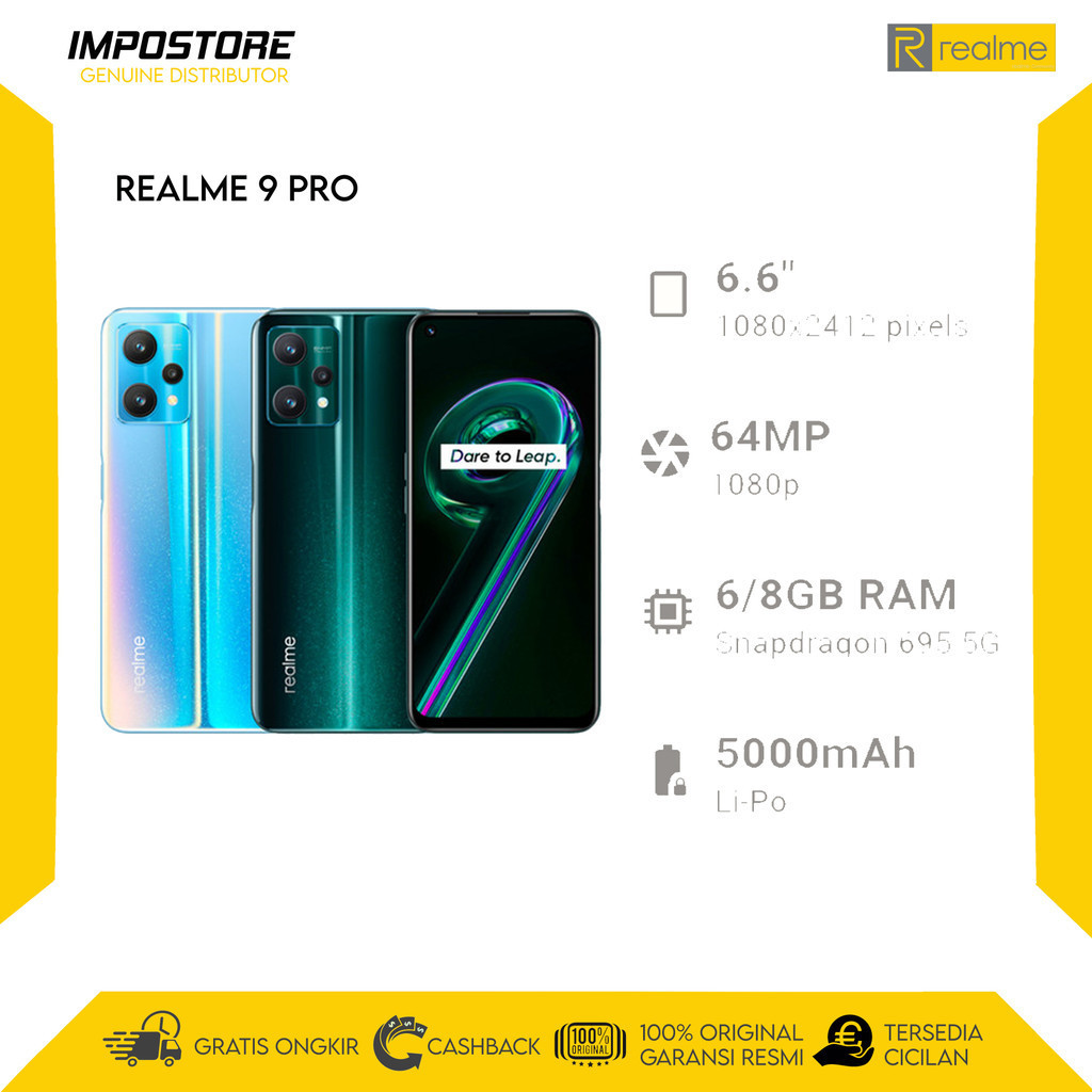 REALME 9 PRO - 8/128GB - SNAPDRAGON 695 5G - REPACK