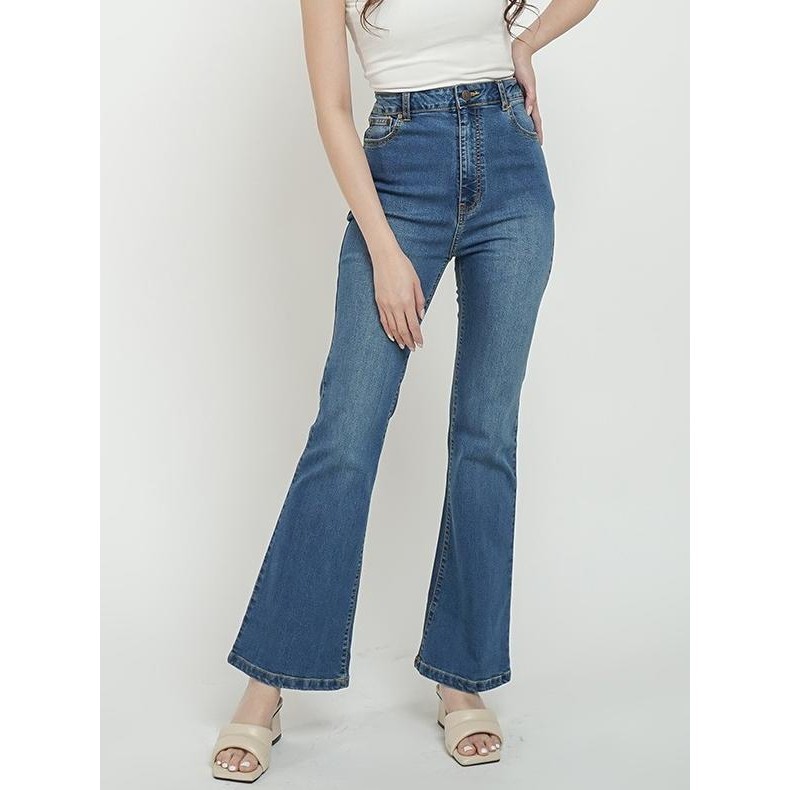 DUST - Celana Adisti Vintage Cutbray Jeans Biru Comfease (D. 3815)