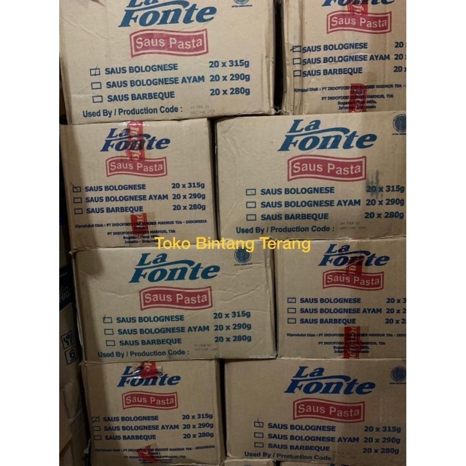 

La Fonte Saus Pasta, Saus Bolognese Bolognaise 1 Dus 20 X 315G