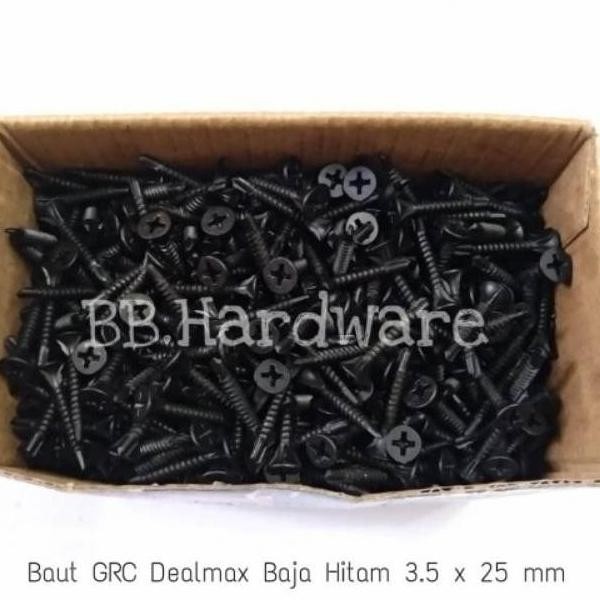 Siap Kirim Baut Grc Sekrup Sds Dealmax Baja Hitam 3.5 X 25 Mm Isi 1000