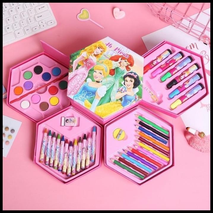 

DISKON CRAYON SET ISI 46 PCS 4 IN 1 MEWARNAI / MELUKIS !!!!
