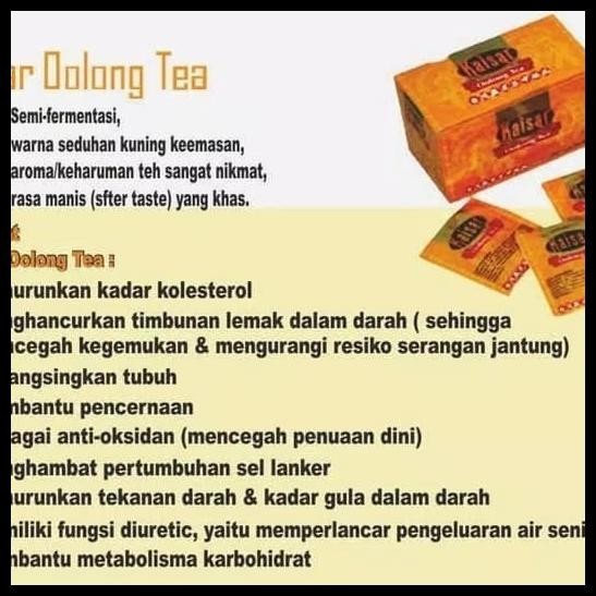 

TERMURAH MINUMAN INSTAN TEH CELUP OOLONG TEA KAISAR 20 SACHET !