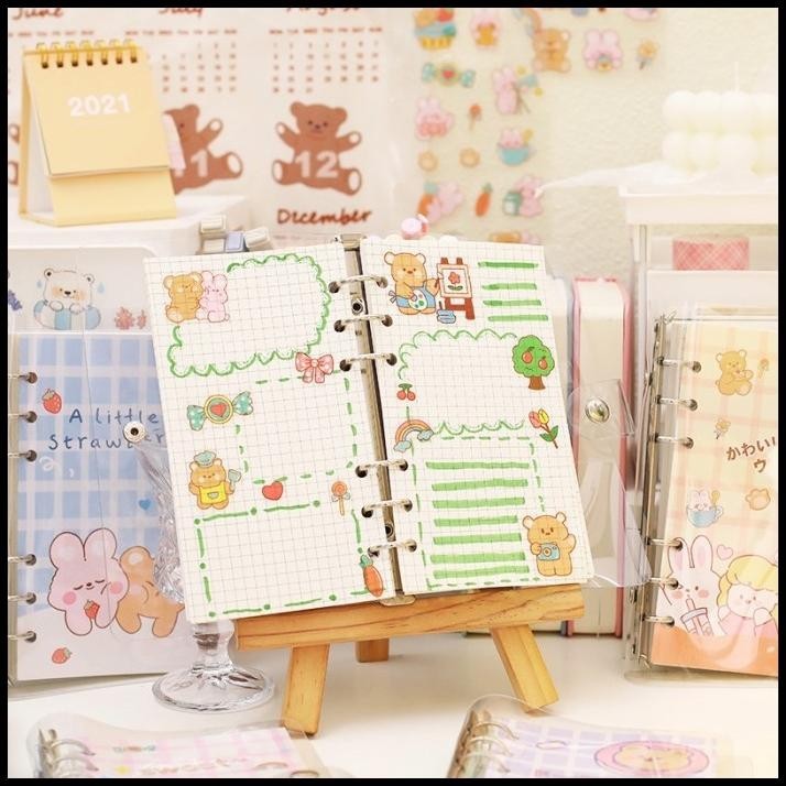 

HOT DEAL BINDER A6 DIARY BOOK KOREA STYLE BUKU DIARY SET ISI 100 LEMBAR LUCU