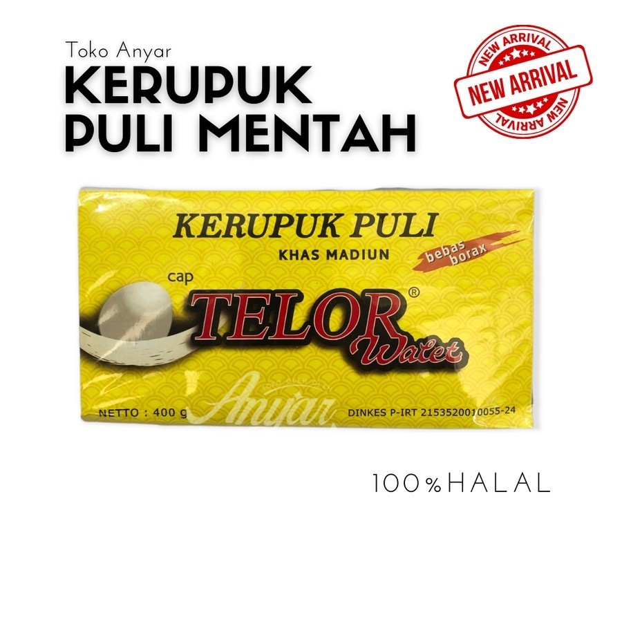 

Kerupuk Puli Mentah Khas Madiun cap Telor Walet @Pack 400 gram