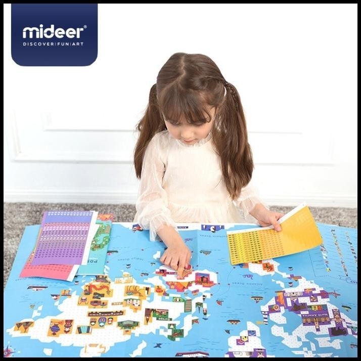 

DISKON MIDEER POSTER STICKER WORLD MAP !