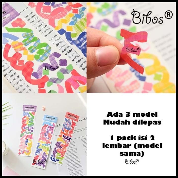 

TERMURAH 2PCS - AESTHETIC DIY STICKER BUKU DIARY STIKER TUMBLER STICKER DECOR !!!