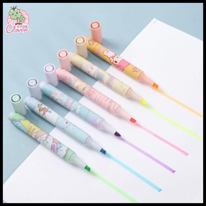 

HOT DEAL CUTE CHARACTER HIGHLIGHTER SET 6 PCS WARNA WARNI PINK BIRU HIJAU (CLS) !!
