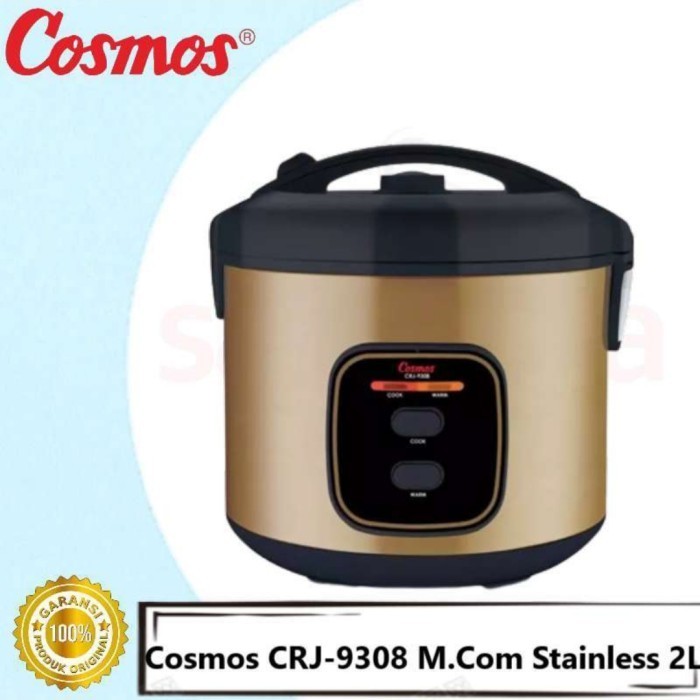 @@@@] Cosmos CRJ 9308 Magic Com 2L Rice Cooker 2 Liter Mejikom Stainles Ori