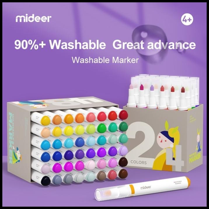 

TERMURAH MIDEER WASHABLE MARKER 24 PCS MAINAN SPIDOL BISA DI HAPUS UNTUK ANAK !!