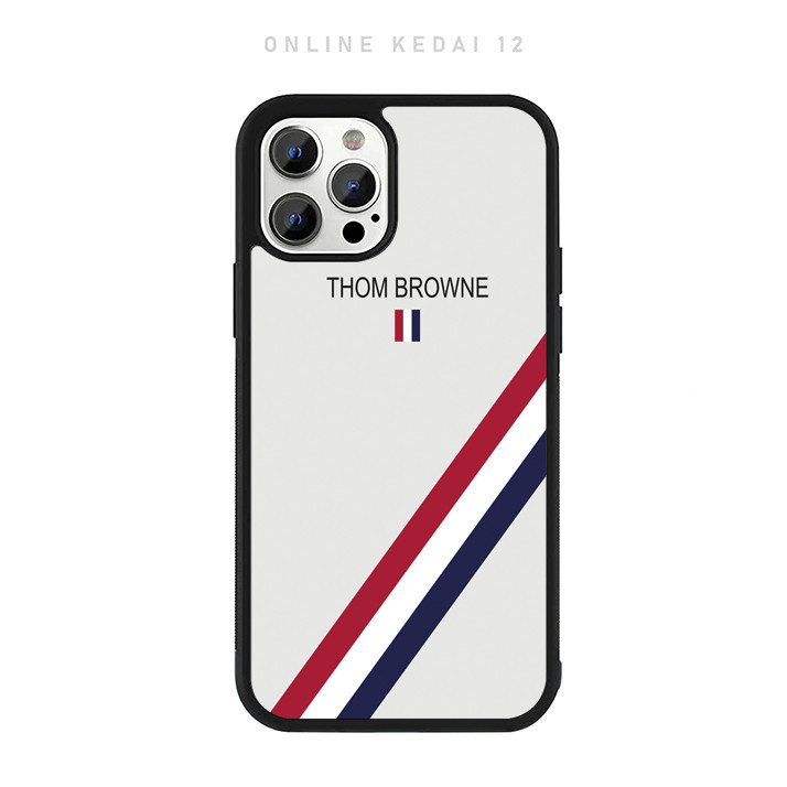 Casing Case Hardcase Cover iPhone 16 15 14 13 12 11 X Xr Xs Mini Plus Pro Max Custom Thom Browne S17