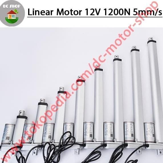 Linear Motor 300Mm 12V Dc 5Mm/S 1200N / 120Kg Linear/ Tubular Actuator