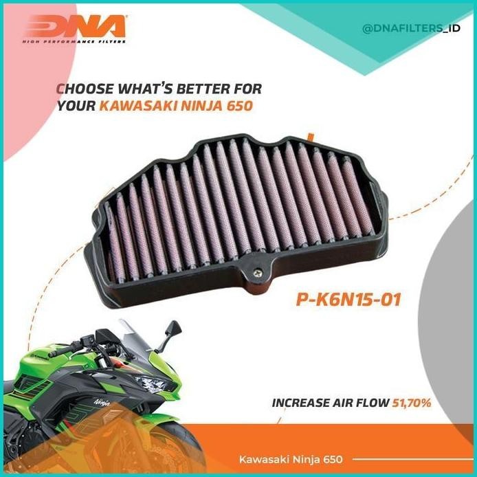 DNA AIR FILTER FOR KAWASAKI NINJA 650/Z650/VERSYS 650- P-K6N15-01 13m4
