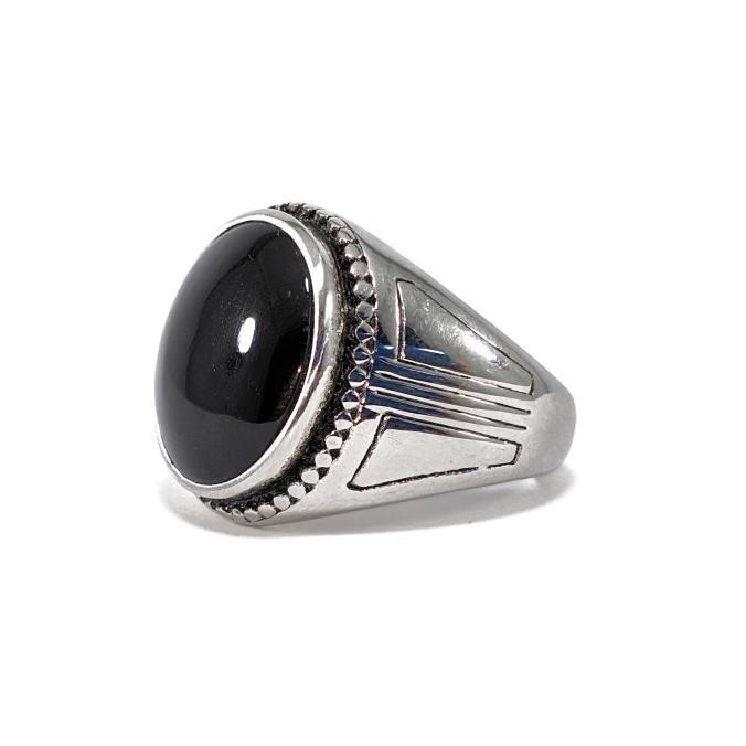 Viral | Cincin Batu Akik Natural Yaman Wulung Hitam Pekat - Kecubung Api