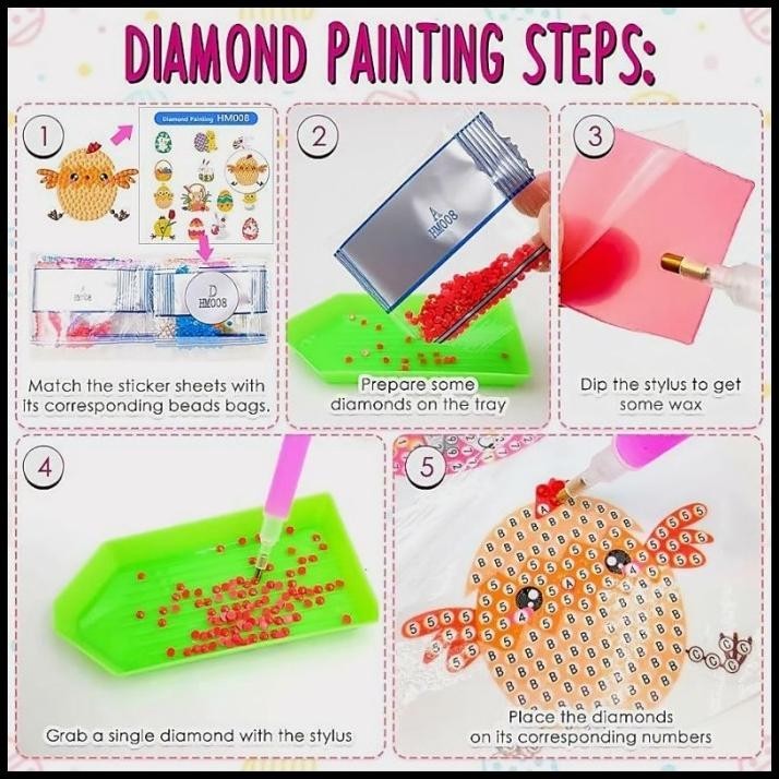 

GRATIS ONGKIR 12 STICKER 5D DIY DIAMOND PAINTING CUTIE POP STICKER MAINAN ANAK !!!