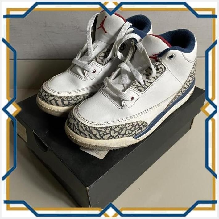 AIR JORDAN 3 RETRO OG TRUE BLUE US 3Y/EUR 35 SECOND