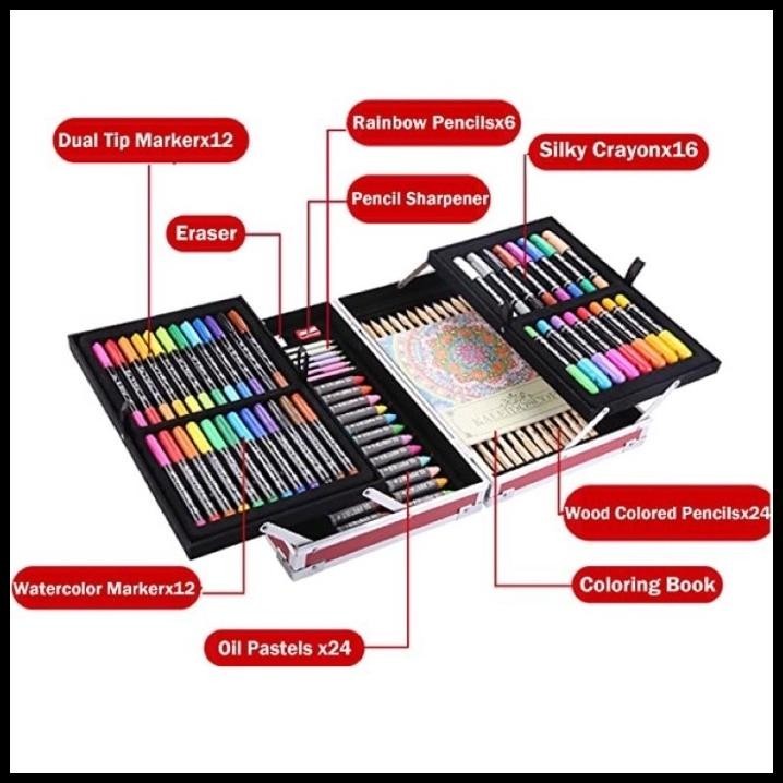 

BEST DEAL MOBEE BIG 97 PCS ARTIST BOX ART SET PAKET LENGKAP MEWARNAI !!