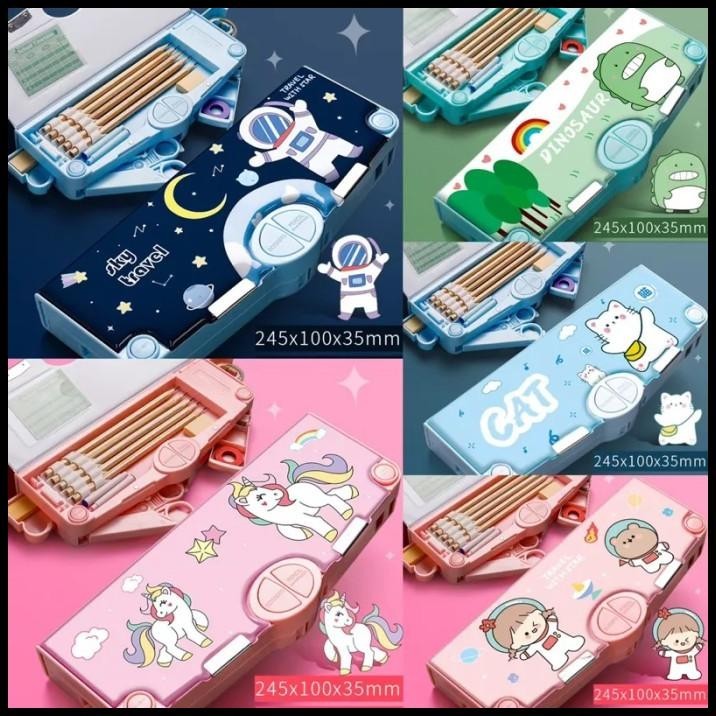 

HOT DEAL MULTIFUNCTION PENCIL BOX KOTAK PENSIL MULTIGUNA DOUBLE LAYER 2 TINGKAT !!!!!!