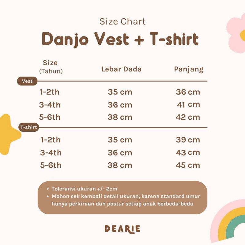 CHRISTOP COLLECTION PARFUME l DEARIE - Danjo Vest + T-shirt - baju atasan outer rompi anak