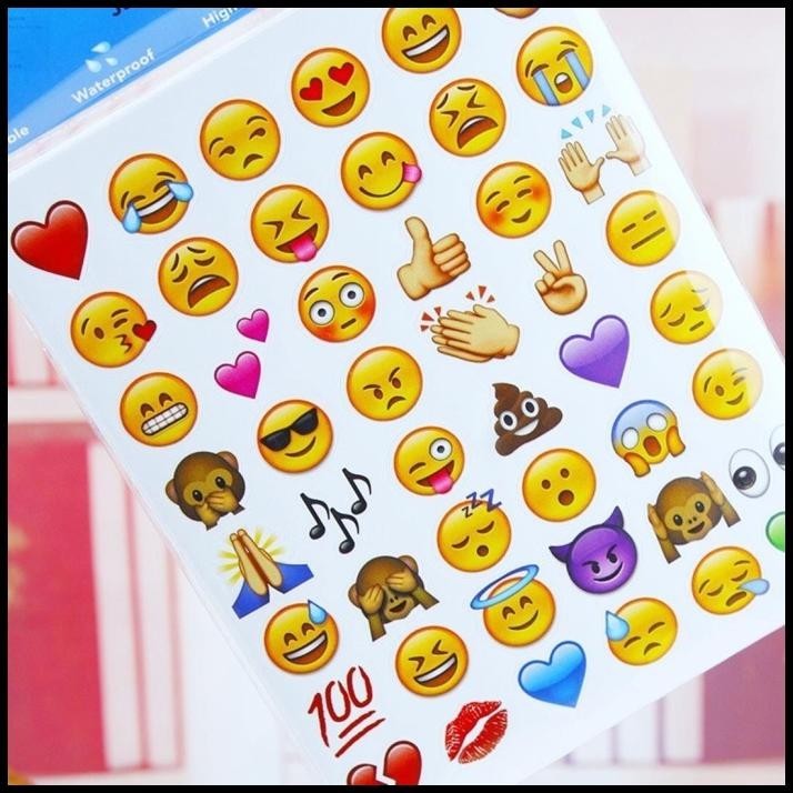

BEST DEAL STIKER EMOJI KOMPLIT, UNTUK HIASAN NOTE, DIARY,SCRAPBOOK,ART N CRAFT !!!!!!!