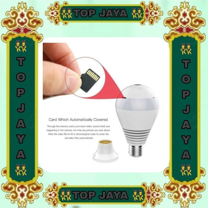 Ip Camera Cctv Bulb Wifi Panoramic V380 Lampu Bohlam Vr Spy Cam Owlcam