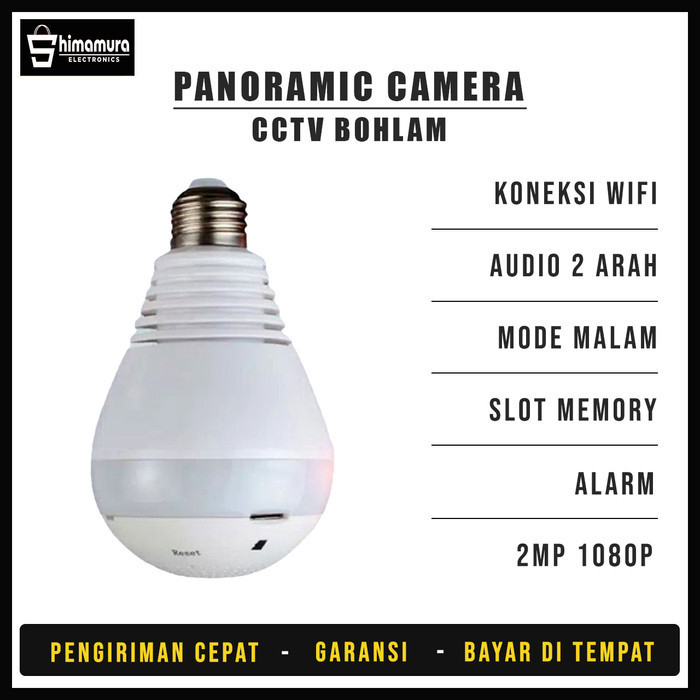Cctv Bohlam Lampu Ip Camera V380 Cctv Lampu Wifi Wireless Cctv