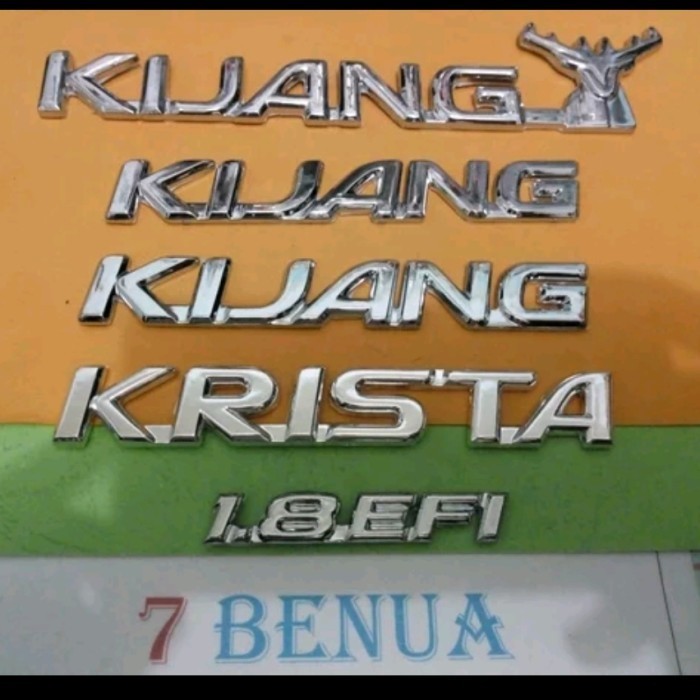 Emblem Kijang Krista 1.8Efi Chrome