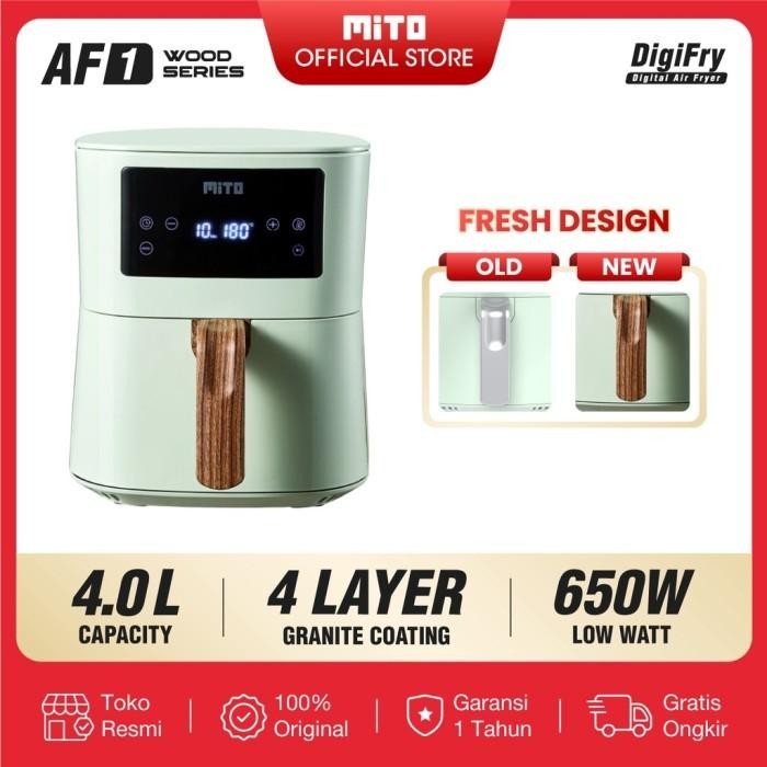 Air Fryer Mito Af1 4 Liter Digital Low Watt Mitochiba Mito Air Fryer
