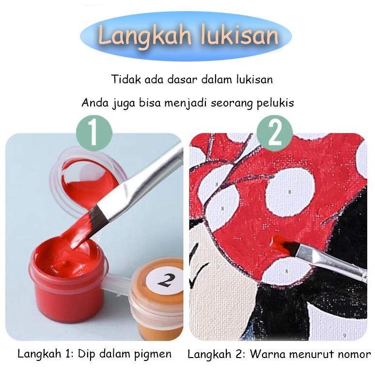

asd-86 Paint By Number 20x20cm DIY Paint Kit with Frame Digital Painting Landscape Cartoon Anime Series Murah