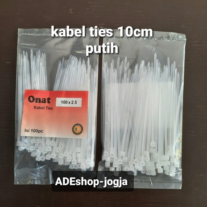 

'+'+'+'+] kabel ties tis 10 cm isi 100 pengikat cable tie 100x2,5 hitam putih