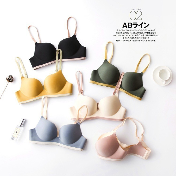 B306 SF BRA Push Up Bra Wanita Kombinasi 2 Warna Bahan Serat Kapas Spandeks Lembut Busa Tipis Tanpa 