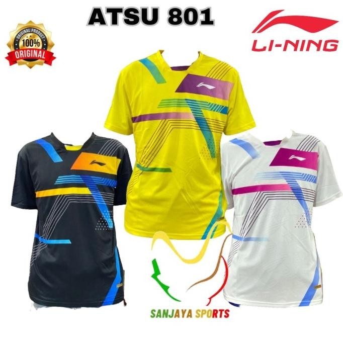 Baju Lining Badminton Jersey Lining  Atsu801 Atsu 801 Original Premium Berkualitas