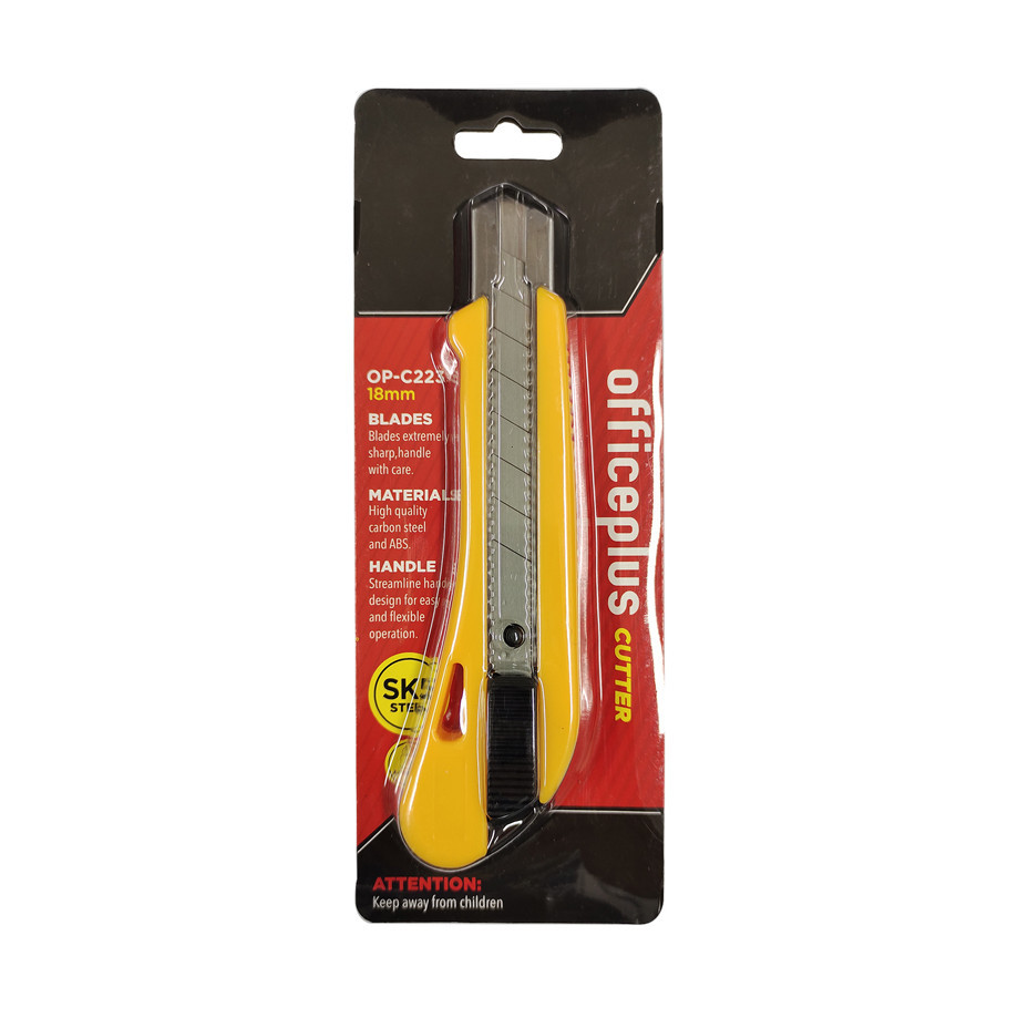 

Office-P Cutter Plastic Yellow18Mm Op-223