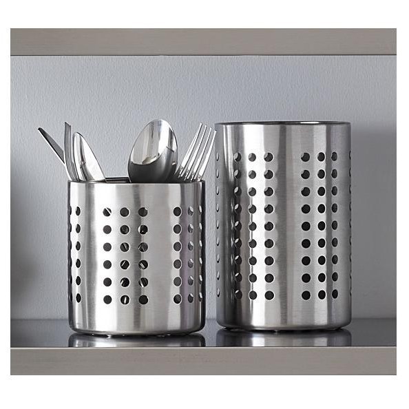 Tempat Sendok Stainless Steel Wadah Sutil Rak Peralatan Makan