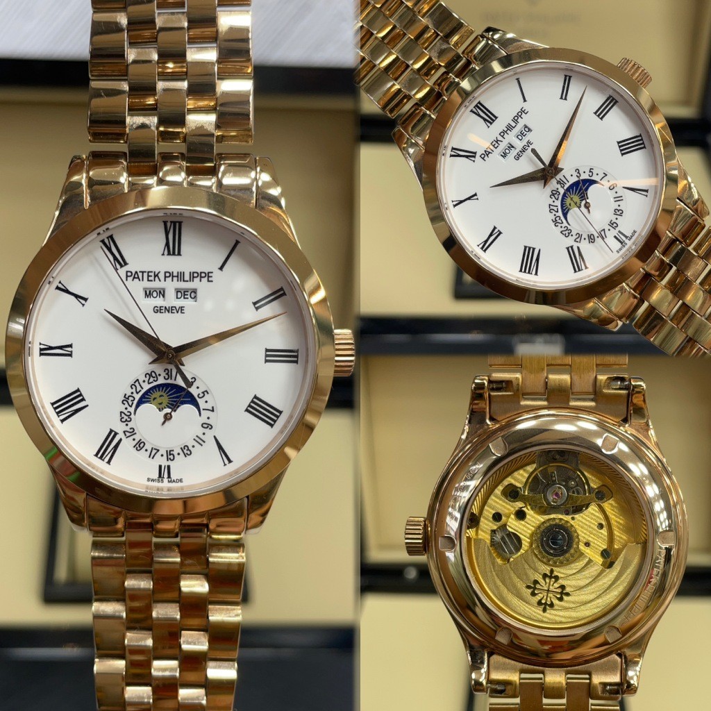 Bisa COD Patek Philippe Automatic Jam Tangan Premium Kinetik Tanpa Batrai Daydate