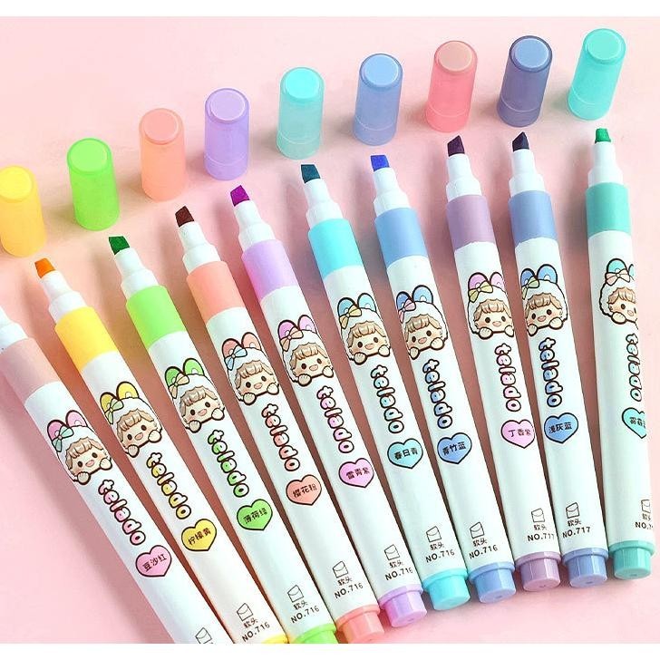 

gh-6 Highlighter 6 Warna Pastel Doodle Pen 1 Set 6 Pcs Buat Jurnaling Edisi Dodogirl TLD137 Murah