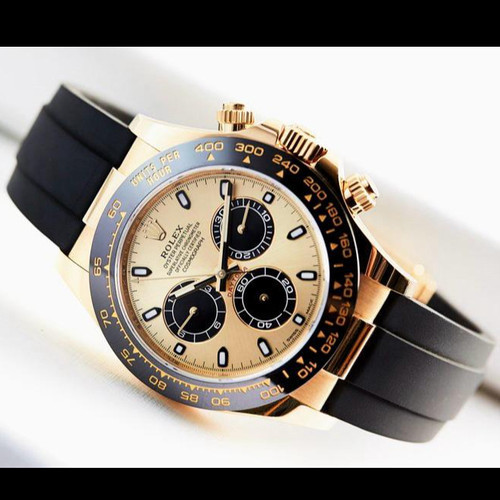 Terbaru Jam Rolex Automatic/Otomatis - Jam Tangan Pria Tali Rubber/Karet Analog Chrono Hari dan Tang